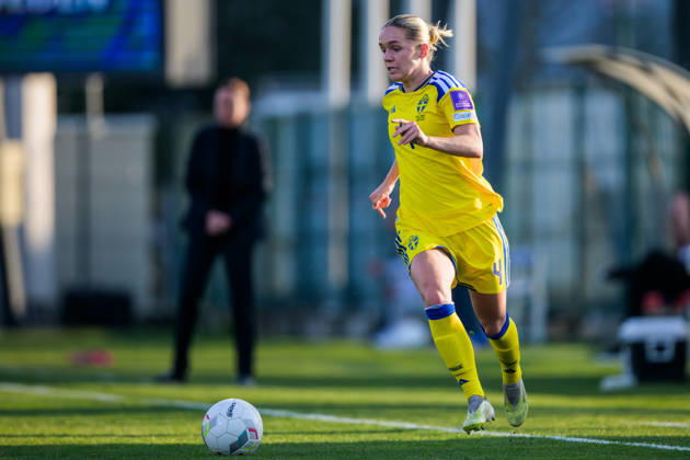 260307 Hanna Lundkvist of Sweden during the FIFA Women™s World Cup Qualifier football match between Serbia and Sweden on March 7, 2026 in Stara Pazova. Photo: Ludvig Thunman BILDBYRAN kod LT LT0784 fotboll football soccer fotball vm-kval kval fifa womens world cup qualifier qualifier serbien serbia sverige sweden dam bbeng Copyright: LUDVIGxTHUNMAN BB260307LT062