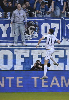 TOR zum 0:3 Fisnik Asllani TSG 1899 Hoffenheim (11) Torjubel dahinter Sportfotograf Harry Langer dpa 1. FC Heidenheim 1846 FCH vs TSG 1899 Hoffenheim 07.03.2026 DFL REGULATIONS PROHIBIT ANY USE OF PHOTOGRAPHS AS IMAGE SEQUENCES AND OR QUASI-VIDEO 1. FC Heidenheim 1846 FCH vs TSG 1899 Hoffenheim