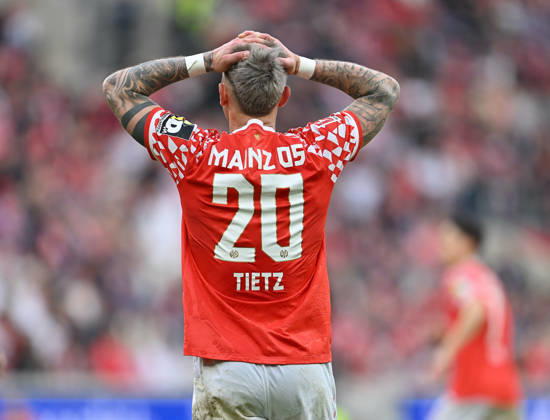 Fussball I Herren I Saison 2025-2026 I Bundesliga I 25. Spieltag I 1. FSV Mainz 05 - VFB Stuttgart I 07.03.2026 Phillip Tietz (20, 1. FSV Mainz 05) nach vergebener Torchance Mainz MEWA Arena Rheinland-Pfalz Deutschland Copyright: xLobeca MaraxWolfx