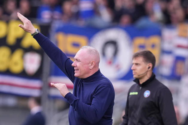Frosinone s head coach Massimiliano Alvini during the Serie BKT soccer match between Frosinone and Sampdoria at the Frosinone Benito Stirpe stadium, Italy - Sunday, March 8, 2026 - Soccer ( Photo by Alfredo Falcone LaPresse ) Copyright: xAlfredoxFalcone LaPressex