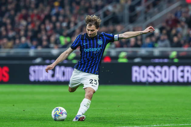 Nicolo Barella of FC Internazionale seen in action during Serie A 2025 26 football match between AC Milan and FC Internazionale at San Siro Stadium in Milan Italy on 08 March 2026. Milan Stadio San Siro Milan Italy Copyright: xEPhotopressx SP24-1389-100