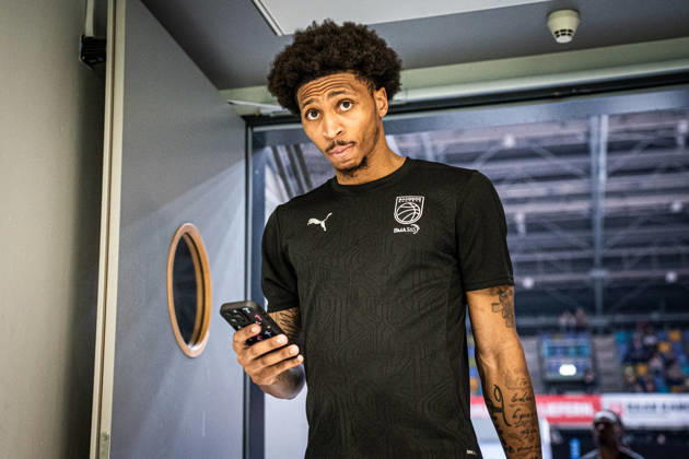 08.03.2026, xhfmx, Basketball easyCredit BBL Bundesliga, Frankfurt Skyliners - Bamberg Baskets Demarcus Demonia (BMA 365 Bamberg Baskets) (DFL DFB REGULATIONS PROHIBIT ANY USE OF PHOTOGRAPHS as IMAGE SEQUENCES and or QUASI-VIDEO) Frankfurt am Main
