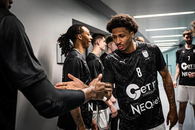 08.03.2026, xhfmx, Basketball easyCredit BBL Bundesliga, Frankfurt Skyliners - Bamberg Baskets Demarcus Demonia (BMA 365 Bamberg Baskets) (DFL DFB REGULATIONS PROHIBIT ANY USE OF PHOTOGRAPHS as IMAGE SEQUENCES and or QUASI-VIDEO) Frankfurt am Main