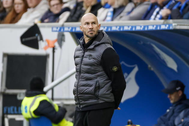 Christian Ilzer (TSG Hoffenheim, Trainer) , Deutschland, Fussball, 1. Bundesliga, 26.Spieltag, 2025 2026, TSG Hoffenheim vs. VfL Wolfsburg, 14.03.2026, Sinsheim PreZero Arena Deutschland Copyright: xGrantxHubbsx