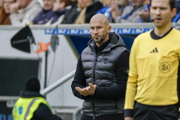 Christian Ilzer (TSG Hoffenheim, Trainer) , Deutschland, Fussball, 1. Bundesliga, 26.Spieltag, 2025 2026, TSG Hoffenheim vs. VfL Wolfsburg, 14.03.2026, Sinsheim PreZero Arena Deutschland Copyright: xGrantxHubbsx