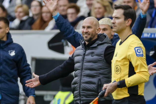 Christian Ilzer (TSG Hoffenheim, Trainer) , Deutschland, Fussball, 1. Bundesliga, 26.Spieltag, 2025 2026, TSG Hoffenheim vs. VfL Wolfsburg, 14.03.2026, Sinsheim PreZero Arena Deutschland Copyright: xGrantxHubbsx