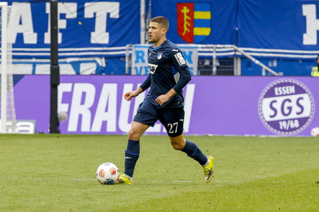 Andrej Kramaric (TSG Hoffenheim, 27) am Ball , Deutschland, Fussball, 1. Bundesliga, 26.Spieltag, 2025 2026, TSG Hoffenheim vs. VfL Wolfsburg, 14.03.2026, Sinsheim PreZero Arena Deutschland Copyright: xGrantxHubbsx
