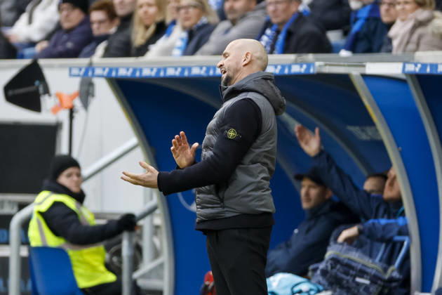 Christian Ilzer (TSG Hoffenheim, Trainer) , Deutschland, Fussball, 1. Bundesliga, 26.Spieltag, 2025 2026, TSG Hoffenheim vs. VfL Wolfsburg, 14.03.2026, Sinsheim PreZero Arena Deutschland Copyright: xGrantxHubbsx