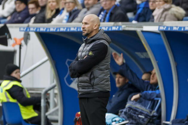 Christian Ilzer (TSG Hoffenheim, Trainer) , Deutschland, Fussball, 1. Bundesliga, 26.Spieltag, 2025 2026, TSG Hoffenheim vs. VfL Wolfsburg, 14.03.2026, Sinsheim PreZero Arena Deutschland Copyright: xGrantxHubbsx
