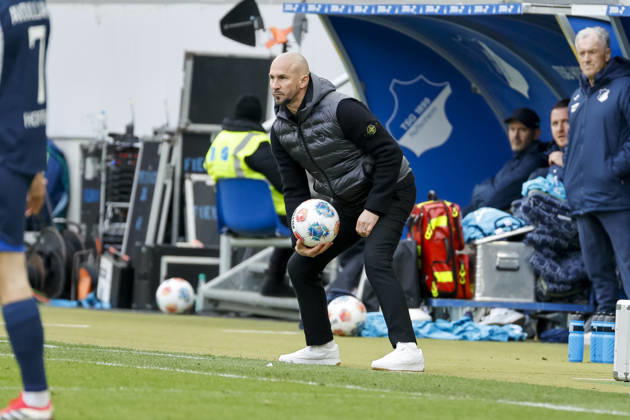 Christian Ilzer (TSG Hoffenheim, Trainer) , Deutschland, Fussball, 1. Bundesliga, 26.Spieltag, 2025 2026, TSG Hoffenheim vs. VfL Wolfsburg, 14.03.2026, Sinsheim PreZero Arena Deutschland Copyright: xGrantxHubbsx