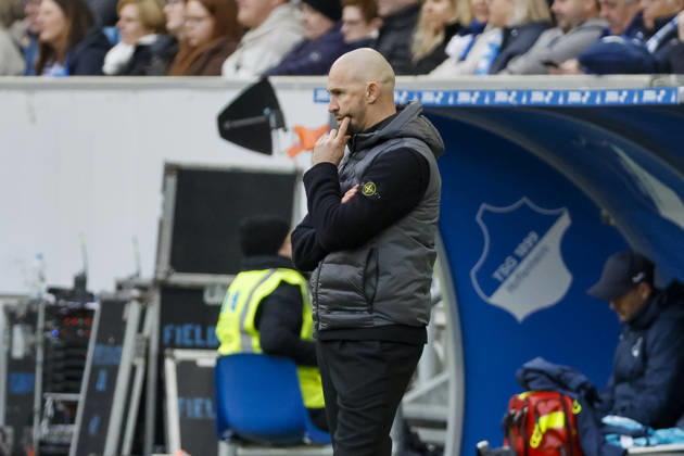 Christian Ilzer (TSG Hoffenheim, Trainer) , Deutschland, Fussball, 1. Bundesliga, 26.Spieltag, 2025 2026, TSG Hoffenheim vs. VfL Wolfsburg, 14.03.2026, Sinsheim PreZero Arena Deutschland Copyright: xGrantxHubbsx