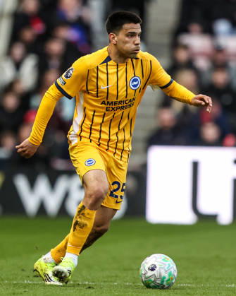 Sunderland v Brighton & Hove Albion - Premier League Diego Gomez of Brighton & Hove Albion advances with the ball during the Premier League match between Sunderland and Brighton & Hove Albion at Stadium Of Light in Sunderland, United Kingdom, on March 14, 2026. Sunderland Tyne and Wear United Kingdom Copyright: xNewsxImagesx originalFilename:cosgrove-premierl260314_np5eU
