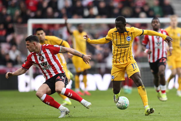 Sunderland v Brighton & Hove Albion - Premier League Yankuba Minteh of Brighton and Hove Albion during the Premier League match between Sunderland and Brighton and Hove Albion at the Stadium of Light in Sunderland, United Kingdom, on March 14, 2026. Sunderland Tyne and Wear United Kingdom Copyright: xMIxNewsx originalFilename:fletcher-sunderla260314_npCnO