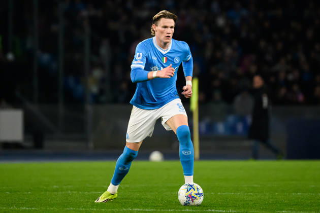 Scott McTominay of SSC Napoli in action during the Serie A 2025 2026 football match between SSC Napoli and US Lecce at Diego Armando Maradona stadium in Naples (Italy), March 14, 2026. andreaxstaccioli