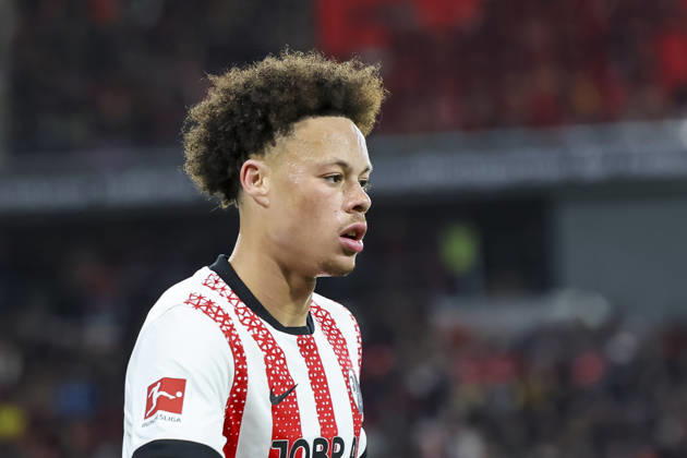 Derry Scherhant (SC Freiburg, 07) , Deutschland, Fussball, 1. Bundesliga, 26.Spieltag, 2025 2026, SC Freiburg vs. 1.FC Union Berlin, 15.03.2026, Freiburg im Breisgau Europa-Park Stadion Deutschland Copyright: xGrantxHubbsx