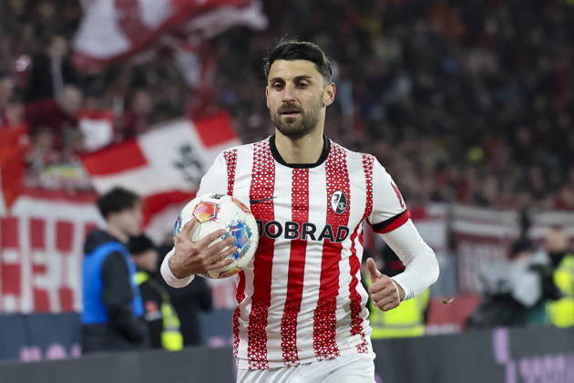 Vincenzo Grifo (SC Freiburg, 32) , Deutschland, Fussball, 1. Bundesliga, 26.Spieltag, 2025 2026, SC Freiburg vs. 1.FC Union Berlin, 15.03.2026, Freiburg im Breisgau Europa-Park Stadion Deutschland Copyright: xGrantxHubbsx