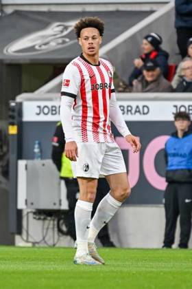 Derry Scherhant (SC Freiburg, 07) GER, SC Freiburg - 1. FC Union Berlin, Fussball, Bundesliga, 26. Spieltag, Saison 2025 2026, 15.03.2026 DFL DFB REGULATIONS PROHIBIT ANY USE OF PHOTOGRAPHS AS IMAGE SEQUENCES AND OR QUASI-VIDEO GER, SC Freiburg - 1. FC Union Berlin, Fussball, Bundesliga, 26. Spieltag, Saison 2025 2026, 15.03.2026 Freiburg Copyright: xEibner-Pressefoto ThomasxHessx EP_THS