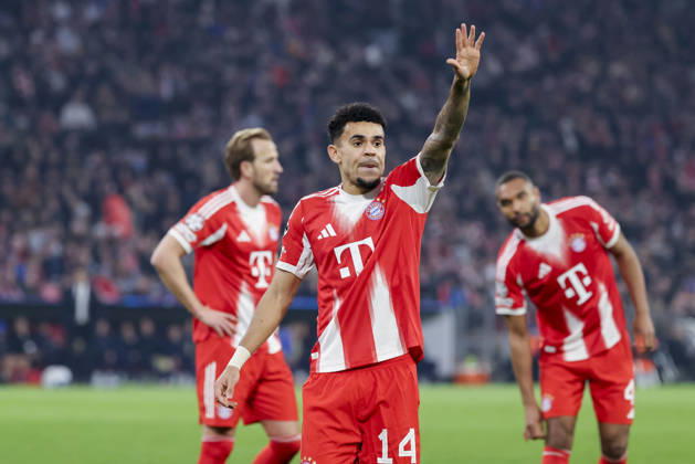 Luis Diaz (FC Bayern Muenchen) gestikuliert, UEFA Champions League 2025 26 Round of 16 Second Leg, FC Bayern München v Atalanta BC, Football Arena Munich am 18. March 2026 in München, Deutschland. (Foto von Marco Steinbrenner DeFodi Images) Luis Diaz (FC Bayern Muenchen) gestures, UEFA Champions League 2025 26 Round of 16 Second Leg, FC Bayern München v Atalanta BC, Football Arena Munich, March 18, 2026 in Munich, Germany. (Photo by Marco Steinbrenner DeFodi Images) -