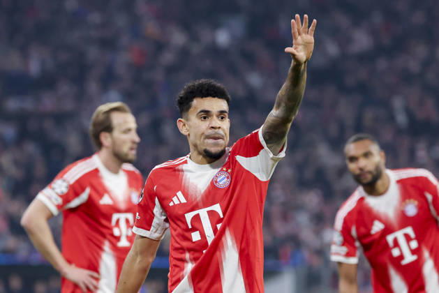 Luis Diaz (FC Bayern Muenchen) gestikuliert, UEFA Champions League 2025 26 Round of 16 Second Leg, FC Bayern München v Atalanta BC, Football Arena Munich am 18. March 2026 in München, Deutschland. (Foto von Marco Steinbrenner DeFodi Images) Luis Diaz (FC Bayern Muenchen) gestures, UEFA Champions League 2025 26 Round of 16 Second Leg, FC Bayern München v Atalanta BC, Football Arena Munich, March 18, 2026 in Munich, Germany. (Photo by Marco Steinbrenner DeFodi Images) -