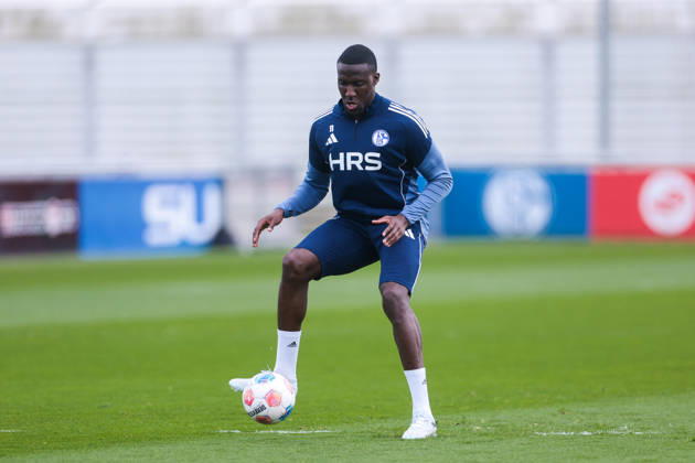 24.03.2026, Fussball, Training des FC Schalke 04. Bryan Lasme (FC Schalke 04). Gelsenkirchen Trainingsgelände FC Schalke 04 NRW Deutschland xRHR-FOTO YYx Copyright: RHR-FOTOx RHR-FOTO YY