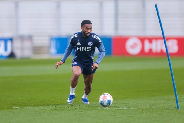 24.03.2026, Fussball, Training des FC Schalke 04. Moussa Sylla (FC Schalke 04). Gelsenkirchen Trainingsgelände FC Schalke 04 NRW Deutschland xRHR-FOTO YYx Copyright: RHR-FOTOx RHR-FOTO YY