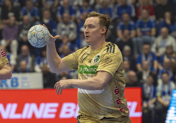 August Pedersen (TSV Hannover-Burgdorf) VfL Gummersbach - TSV Hannover-Burgdorf, Handball Daikin HBL Handball Bundesliga, 26. Spieltag, 28.03.2026 Copyright: HMBxMedia xMarcoxBader