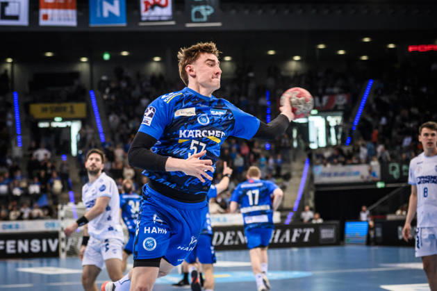 Jakob Nigg (TVB Stuttgart, 57) GER, TVB Stuttgart - TBV Lemgo Lippe, DAIKIN HBL, Handball, Bundesliga, 26. Spieltag, Spielzeit 2025 2026, 29.03.2026 GER, TVB Stuttgart - TBV Lemgo Lippe, DAIKIN HBL, Handball, Bundesliga, 26. Spieltag, Spielzeit 2025 2026, 29.03.2026 Stuttgart Copyright: xSandyxDinkelackerx EP_SDR