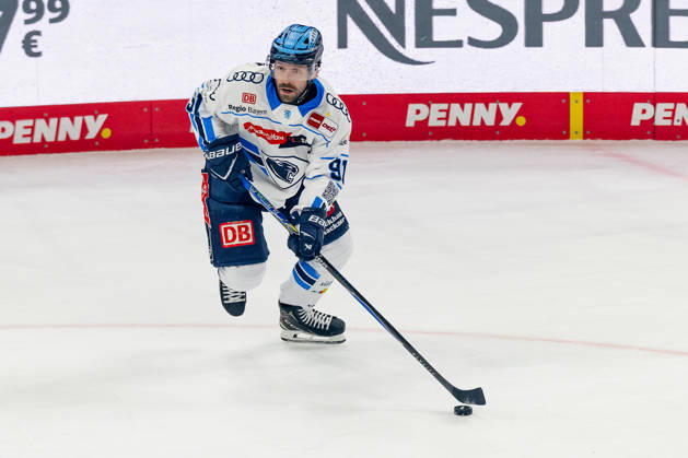 Riley Sheen (ERC Ingolstadt, 91) GER, EHC Red Bull Muenchen vs. ERC Ingolstadt, Eishockey, DEL, Playoffs, Viertelfinale Spiel 3, Saison 2025 2026, 29.03.2026. GER, EHC Red Bull Muenchen vs. ERC Ingolstadt, Eishockey, DEL, Playoffs, Viertelfinale Spiel 3, Saison 2025 2026, 29.03.2026. Muenchen Copyright: xEibner-Pressefoto FranzxFeinerx EP_HFR
