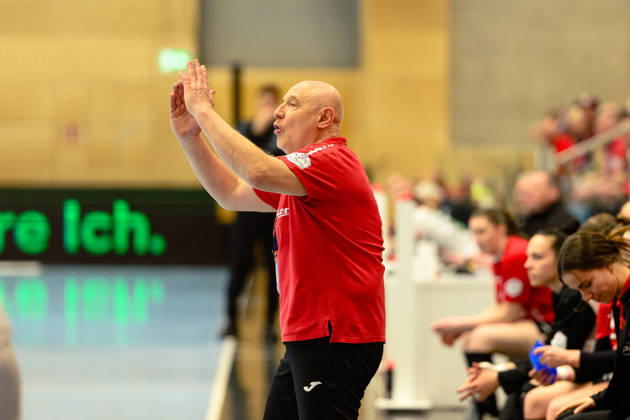 Herbert Mueller (Thueringer HC, Trainer) GER, Thueringer HC gegen BSV Sachsen Zwickau, Handball, Alsco Handball Bundesliga Frauen, 20. Spieltag, Saison 2025 2026, 01.04.2026 GER, Thueringer HC gegen BSV Sachsen Zwickau, Handball, Alsco Handball Bundesliga Frauen, 20. Spieltag, Saison 2025 2026, 01.04.2026 Bad Langensalza Copyright: xEibner-Pressefoto MartinxHerbstx EP_MHT