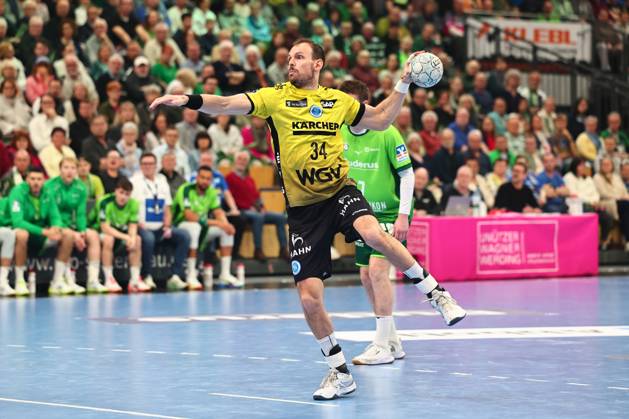 Kai Haefner (TVB Stuttgart, 34) beim Siebenmeter GER, HSG Wetzlar vs TVB Stuttgart, Handball, 1. Bundesliga, 27. Spieltag, Spielzeit 2025 2026, 02.04.2026 GER, HSG Wetzlar vs TVB Stuttgart, Handball, 1. Bundesliga, 27. Spieltag, Spielzeit 2025 2026, 02.04.2026 Wetzlar Copyright: xEibner-Pressefoto RenexWeissx EP_RWS