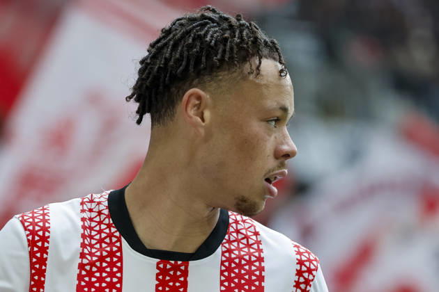 Derry Scherhant (SC Freiburg, 07) , Deutschland, Fussball, 1. Bundesliga, 28.Spieltag, 2025 2026, SC Freiburg vs. FC Bayern München, 04.04.2026, Freiburg im Breisgau Europa-Park Stadion Hessen Deutschland Copyright: xGrantxHubbsx