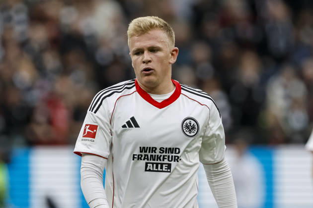 Jonathan Burkardt (Eintracht Frankfurt, 09) , Deutschland, Fussball, 1. Bundesliga, 28.Spieltag, 2025 2026, Eintracht Frankfurt vs. 1.FC Köln, 05.04.2026, Frankfurt am Main Deutsche-Bank-Park Hessen Deutschland Copyright: xGrantxHubbsx