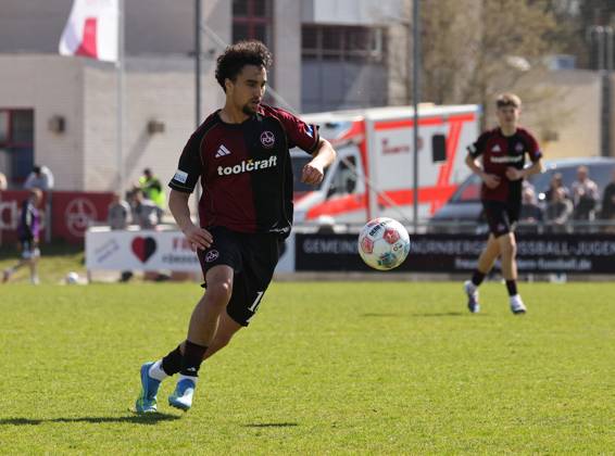 06.04.2026 - Fussball - Saison 2025 2026 - Regionalliga Bayern - 27. Spieltag: 1. FC Nürnberg FCN II ( Club ) - SpVgg Greuther Fürth II (Kleeblatt U23 ) - DaMa - xdaxmax - Ayoub Chaikhoun (18, 1. FC Nürnberg FCN II )