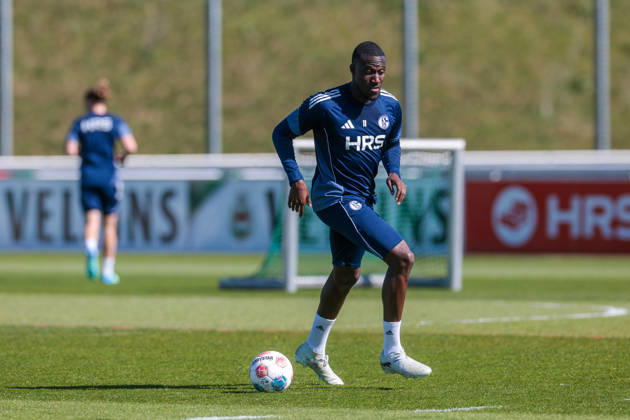 08.04.2026, Fussball, Training des FC Schalke 04. Bryan Lasme (FC Schalke 04). Gelsenkirchen Trainingsgelände FC Schalke 04 NRW Deutschland xRHR-FOTO YYx Copyright: RHR-FOTOx RHR-FOTO YY