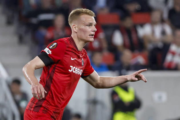 Philipp Lienhart (SC Freiburg, 03), Mimik, Gesichtsausdruck, Emotion , Deutschland, Fussball, UEFA Europa League, Viertelfinale, 2025 2026, SC Freiburg vs. Celta Vigo, 09.04.2026, Freiburg im Breisgau Europa-Park Stadion (Stadion am Deutschland Copyright: xGrantxHubbsx