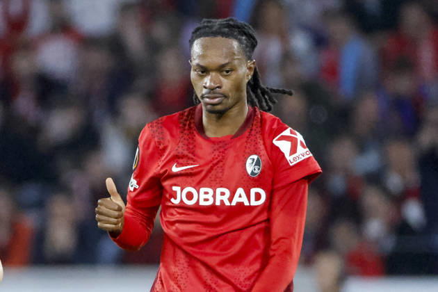 Jordy Makengo (SC Freiburg, 33) , Deutschland, Fussball, UEFA Europa League, Viertelfinale, 2025 2026, SC Freiburg vs. Celta Vigo, 09.04.2026, Freiburg im Breisgau Europa-Park Stadion (Stadion am Deutschland Copyright: xGrantxHubbsx