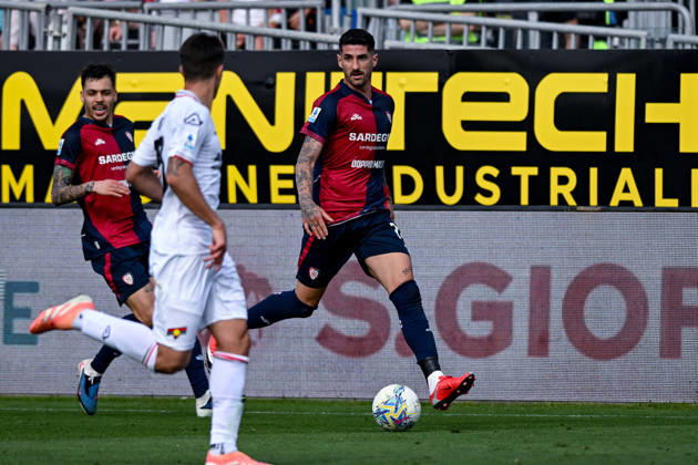 Cagliari s Alessandro Deiola in action during the Serie A soccer match between Cagliari Calcio and US Cremonese at the Unipol Domus in Cagliari, Sardinia - Saturday 11st April 2026. - Soccer Copyright: xGianlucaxZuddas LaPressex