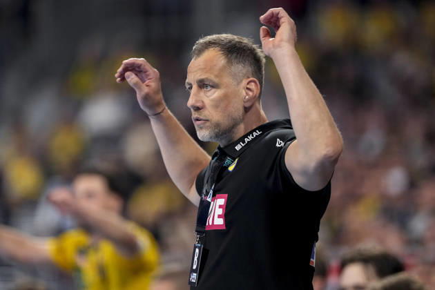 Maik Machulla (Trainer, Cheftrainer, RNL), Einzelbild, Einzelfoto, Aktion, Action, 11.04.2026, Mannheim (Deutschland), Handball, Bundesliga, Rhein-Neckar Löwen - SG Flensburg-Handewitt