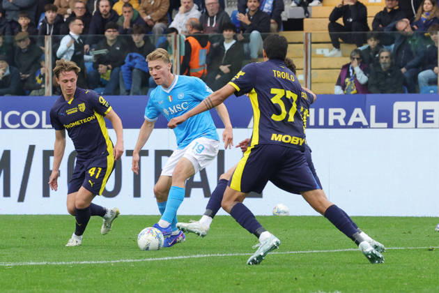 NapoliÕs Rasmus Hojlund during the Serie A soccer match between Parma and Napoli at the Ennio Tardini Stadium in Parma Italy - Sunday, 12 april 2026. - Soccer . Copyright: xAlbertoxMariani LaPressex