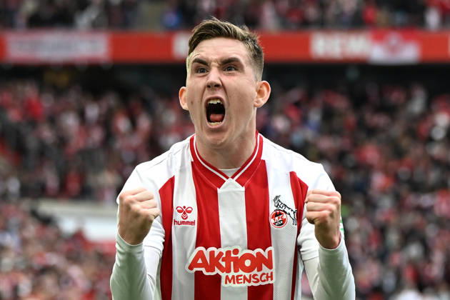 Isak Johannesson (1. FC Koeln) Torjubel, jubelt nach seinem Treffer zum 3:1 waehrend des Spiels der Bundesliga zwischen dem 1. FC Köln und SV Werder Bremen, RheinEnergieSTADION am 12. April 2026 in Köln, Deutschland. (Foto von Ralf Treese DeFodi Images) +++ Isak Johannesson (1. FC Koeln) celebrates after scoring his team™s third goal during the Bundesliga match between 1. FC Köln and SV Werder Bremen at RheinEnergieSTADION on April 12, 2026 in Köln, Germany. (Photo by Ralf Treese DeFodi Images) DFL regulations prohibit any use of photographs as image sequences and or quasi-video. (Photo by Ralf Treese DeFodi Images) -