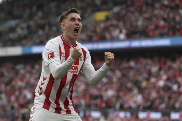 Isak Johannesson (1. FC Köln) Torjubel, jubelt nach ihrem Treffer zum 3:1 waehrend des Spiels der Bundesliga zwischen 1. FC Köln und SV Werder Bremen, RheinEnergieSTADION am 12. April 2026 in Köln, Deutschland. (Foto von Oliver Kaelke DeFodi Images) +++ Isak Johannesson (1. FC Köln) celebrates after scoring her team s third goal during the Bundesliga match between 1. FC Köln and SV Werder Bremen at RheinEnergieSTADION on April 12, 2026 in Köln, Germany. (Photo by Oliver Kaelke DeFodi Images) DFL regulations prohibit any use of photographs as image sequences and or quasi-video. (Photo by Oliver Kaelke DeFodi Images) -