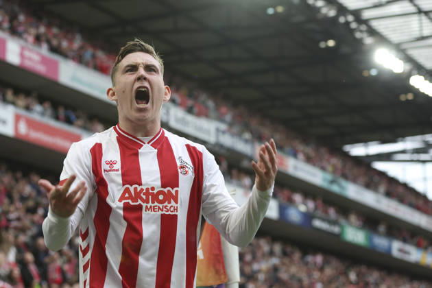 Isak Johannesson (1. FC Köln) Torjubel, jubelt nach seinem Treffer zum 3:1 waehrend des Spiels der Bundesliga zwischen 1. FC Köln und SV Werder Bremen, RheinEnergieSTADION am 12. April 2026 in Köln, Deutschland. (Foto von Oliver Kaelke DeFodi Images) +++ Isak Johannesson (1. FC Köln) celebrates after scoring his team s third goal during the Bundesliga match between 1. FC Köln and SV Werder Bremen at RheinEnergieSTADION on April 12, 2026 in Köln, Germany. (Photo by Oliver Kaelke DeFodi Images) DFL regulations prohibit any use of photographs as image sequences and or quasi-video. (Photo by Oliver Kaelke DeFodi Images) -
