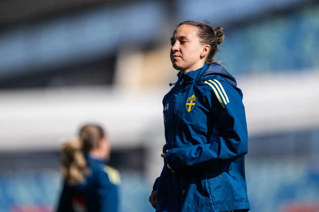 260416 Julia Zigiotti Olme of the Swedish women s national football team during a training session on April 16, 2026 in Gothenburg. Photo: Mathias Bergeld BILDBYRAN kod MB MB1364 fotboll football soccer fotball vm-kval kval fifa womens world cup qualifier qualifier träning practice training sverige sweden dam bbeng women kvinner Copyright: MATHIASxBERGELD BB260416MB010