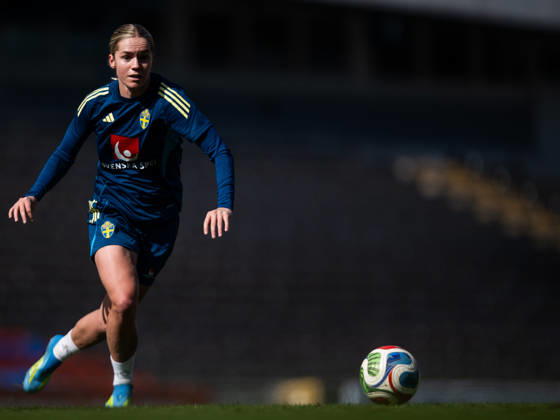 260416 Hanna Lundkvist of the Swedish women s national football team during a training session on April 16, 2026 in Gothenburg. Photo: Mathias Bergeld BILDBYRAN kod MB MB1364 fotboll football soccer fotball vm-kval kval fifa womens world cup qualifier qualifier träning practice training sverige sweden dam bbeng women kvinner Copyright: MATHIASxBERGELD BB260416MB039