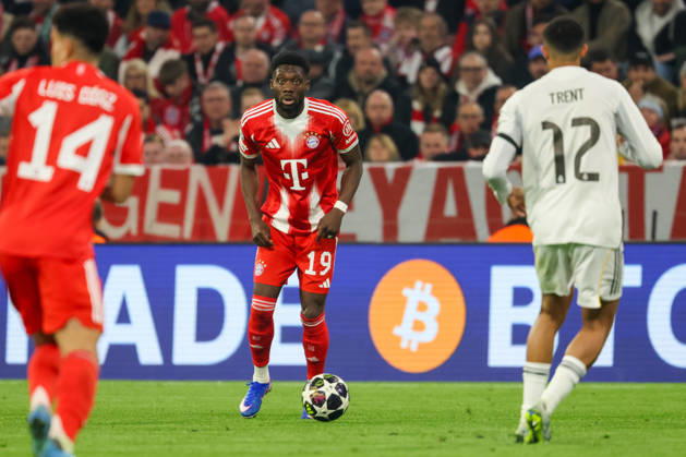 Alphonso Davies (FC Bayern Muenchen, 19) mit Ball, GER, FC Bayern Muenchen vs. Real Madrid CF, Fussball, UEFA Champions League, Viertelfinale, Rueckspiel, Saison 2025 2026, 15.04.2026, GER, FC Bayern Muenchen vs. Real Madrid CF, Fussball, UEFA Champions League, Viertelfinale, Rueckspiel, Saison 2025 2026, 15.04.2026 Muenchen Copyright: xEibner-Pressefoto JennixMaulx EP_JML