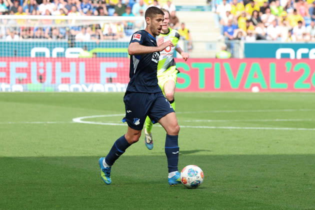 18.04.2026, xrekx, Fussball 1.Bundesliga, TSG 1899 Hoffenheim - Borussia Dortmund v.l. Andrej Kramaric (TSG 1899 Hoffenheim) (DFL DFB REGULATIONS PROHIBIT ANY USE OF PHOTOGRAPHS as IMAGE SEQUENCES and or QUASI-VIDEO) Sinsheim
