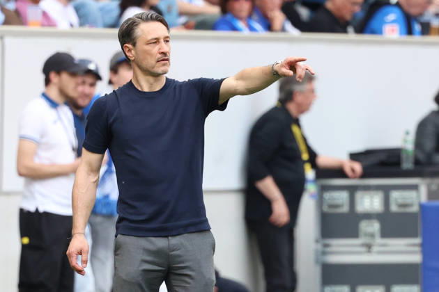 18.04.2026, xrekx, Fussball 1.Bundesliga, TSG 1899 Hoffenheim - Borussia Dortmund v.l. Niko Kovac Trainer (Borussia Dortmund) gibt Anweisungen, gestikuliert, mit den Armen gestikulieren gives instructions, gesticulate (DFL DFB REGULATIONS PROHIBIT ANY USE OF PHOTOGRAPHS as IMAGE SEQUENCES and or QUASI-VIDEO) Sinsheim