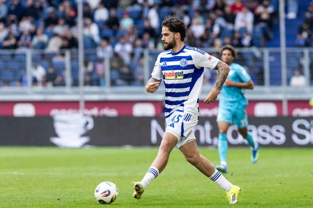 3.Liga: MSV Duisburg - TSG Hoffenheim II; 18.04.2026 Lex-Tyger Lobinger (MSV Duisburg, 45) 3.Liga: MSV Duisburg - TSG Hoffenheim II; Schauinsland-Reisen-Arena, Duisburg, 18.04.2026 DFB regulations prohibit any use of photographs as image sequences and or quasi video. Copyright: xBEAUTIFULxSPORTS Buriakovx
