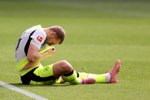 18.04.2026, xtvx, Fussball 1.Bundesliga, TSG 1899 Hoffenheim - Borussia Dortmund v.l. Julian Ryerson (Borussia Dortmund) Portrait (DFL DFB REGULATIONS PROHIBIT ANY USE OF PHOTOGRAPHS as IMAGE SEQUENCES and or QUASI-VIDEO) Sinsheim