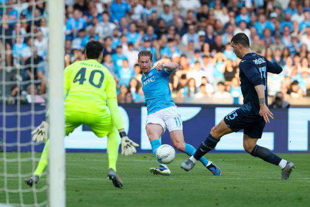 Napoli™s Kevin De Bruyne during the Serie A soccer match between Napoli and Lazio at the Diego Armando Maradona Stadium in Naples, southern italy - Saturday , April 18 , 2026. - Soccer . Copyright: xAlessandroxGarofalo LaPressex